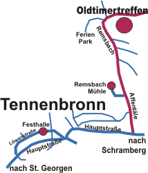 Karte Tennenbronn