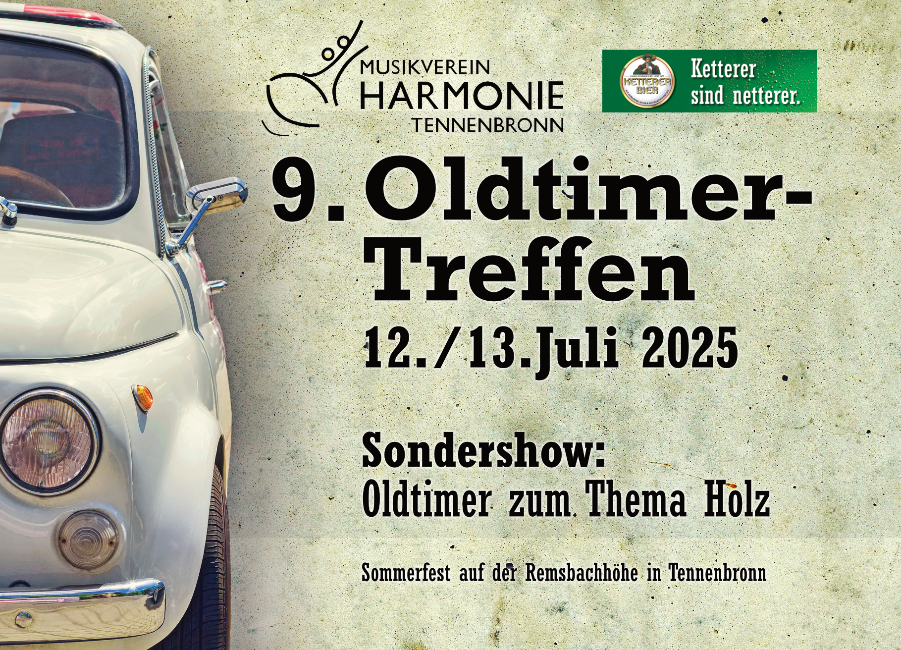 Flyer vom Oldtimertreffen 2025 Seite 1